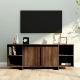 Mueble de TV madera de ingeniería marrón roble 130x35x50 cm de , Muebles TV - Ref: Foro24-813055, Precio: 92,92 €, Descuento: %