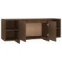 Mueble de TV madera de ingeniería marrón roble 130x35x50 cm de , Muebles TV - Ref: Foro24-813055, Precio: 92,92 €, Descuento: %