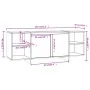Mueble de TV madera de ingeniería marrón roble 130x35x50 cm de , Muebles TV - Ref: Foro24-813055, Precio: 92,92 €, Descuento: %