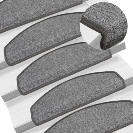 Alfombrillas de escalera 10 unidades gris oscuro 65x24x4 cm de , Alfombrillas para escalones - Ref: Foro24-149753, Precio: 48...