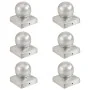Tapas para postes 6 uds metal galvanizado globo final 71x71 mm von , Zubehör für Tore und Zäune - Ref: Foro24-145497, Preis: ...