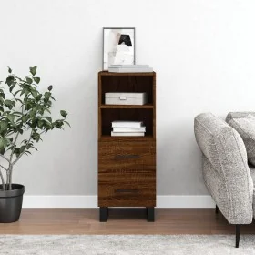 Aparador madera de ingeniería marrón roble 34,5x34x90 cm de , Aparadores - Ref: Foro24-828699, Precio: 73,00 €, Descuento: %