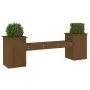 Banco con jardineras madera pino marrón miel 184,5x39,5x56,5 cm de , Bancos de jardín - Ref: Foro24-825173, Precio: 146,36 €,...
