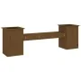 Banco con jardineras madera pino marrón miel 184,5x39,5x56,5 cm de , Bancos de jardín - Ref: Foro24-825173, Precio: 146,36 €,...