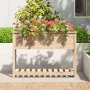 Jardinera con estante madera maciza de pino 111,5x34,5x81 cm by , Pots and planters - Ref: Foro24-823766, Price: 96,97 €, Dis...