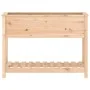 Jardinera con estante madera maciza de pino 111,5x34,5x81 cm by , Pots and planters - Ref: Foro24-823766, Price: 96,97 €, Dis...