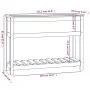 Jardinera con estante madera maciza de pino 111,5x34,5x81 cm by , Pots and planters - Ref: Foro24-823766, Price: 96,97 €, Dis...
