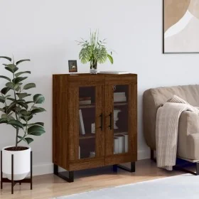Aparador de madera de ingeniería marrón roble 69,5x34x90 cm de , Aparadores - Ref: Foro24-827819, Precio: 90,27 €, Descuento: %