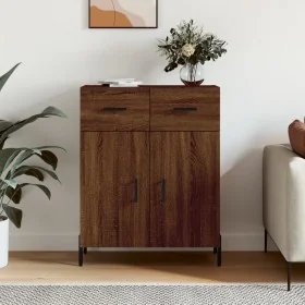 Aparador de madera de ingeniería marrón roble 69,5x34x90 cm by , Sideboards - Ref: Foro24-827995, Price: 100,44 €, Discount: %