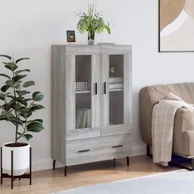 Aparador alto madera de ingeniería gris Sonoma 69,5x31x115 cm de , Aparadores - Ref: Foro24-828322, Precio: 95,20 €, Descuent...