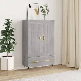 Aparador alto madera de ingeniería gris Sonoma 69,5x31x115 cm de , Aparadores - Ref: Foro24-830306, Precio: 70,30 €, Descuent...