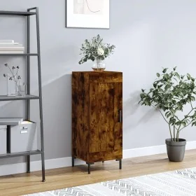 Aparador madera de ingeniería roble ahumado 34,5x34x90 cm de , Aparadores - Ref: Foro24-830449, Precio: 63,13 €, Descuento: %