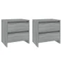 Mesita noche 2 uds madera ingeniería gris Sonoma 45x34,5x44,5cm by , Nightstands - Ref: Foro24-813041, Price: 78,88 €, Discou...