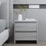 Mesita noche 2 uds madera ingeniería gris Sonoma 45x34,5x44,5cm by , Nightstands - Ref: Foro24-813041, Price: 78,88 €, Discou...