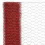 Alambrada de gallinero acero revestimiento PVC rojo 25x1,5 m de , Paneles de vallas - Ref: Foro24-143318, Precio: 58,98 €, De...