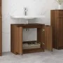 Armario baño madera contrachapada roble marrón 64,5x33,5x59 cm de , Taquillas y armarios de almacenamiento - Ref: Foro24-8170...
