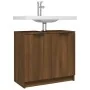 Armario baño madera contrachapada roble marrón 64,5x33,5x59 cm de , Taquillas y armarios de almacenamiento - Ref: Foro24-8170...
