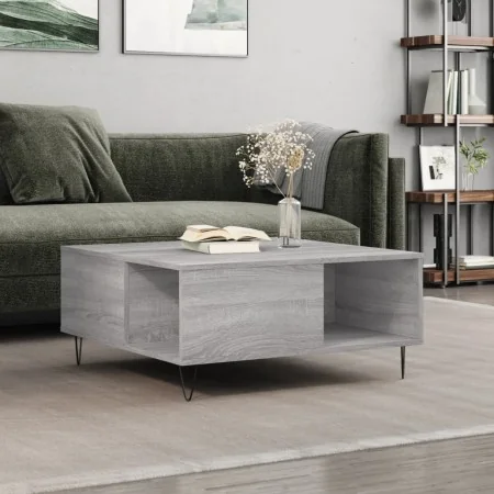 Mesa de centro madera contrachapada gris Sonoma 80x80x36,5 cm by , Coffee table - Ref: Foro24-830786, Price: 59,68 €, Discoun...