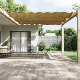 Toldo vertical beige 140x1000 cm tela oxford by , Umbrellas - Ref: Foro24-148267, Price: 46,49 €, Discount: %