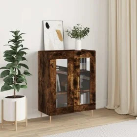 Aparador de madera de ingeniería roble ahumado 69,5x34x90 cm by , Sideboards - Ref: Foro24-827777, Price: 86,76 €, Discount: %