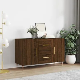 Aparador de madera de ingeniería roble marrón 100x36x60 cm by , Sideboards - Ref: Foro24-828163, Price: 93,61 €, Discount: %