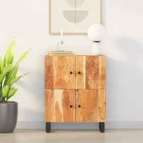 Aparador con 4 puertas madera maciza de acacia 60x33x75 cm by , Sideboards - Ref: Foro24-352918, Price: 142,65 €, Discount: %