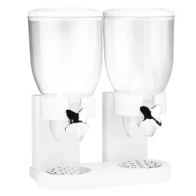 HI Dispensador de cereales doble blanco 2x3,5 L de , Dispensadores de comida - Ref: Foro24-423976, Precio: 44,46 €, Descuento: %