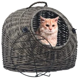 Transportín para gatos sauce natural gris 50x42x40 cm by , Pet carriers and boxes - Ref: Foro24-170905, Price: 83,27 €, Disco...