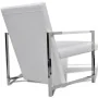 Sillón con patas cromadas cuero sintético blanco de , Sillones - Ref: Foro24-241007, Precio: 120,73 €, Descuento: %
