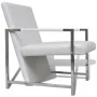 Sillón con patas cromadas cuero sintético blanco de , Sillones - Ref: Foro24-241007, Precio: 120,73 €, Descuento: %