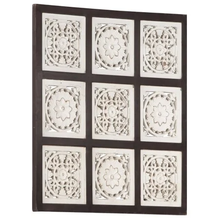 Panel de pared tallado a mano MDF marrón y blanco 60x60x1,5 cm von , Wandverkleidung - Ref: Foro24-321654, Preis: 37,97 €, Ra...
