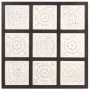 Panel de pared tallado a mano MDF marrón y blanco 60x60x1,5 cm von , Wandverkleidung - Ref: Foro24-321654, Preis: 37,97 €, Ra...