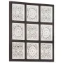 Panel de pared tallado a mano MDF marrón y blanco 60x60x1,5 cm von , Wandverkleidung - Ref: Foro24-321654, Preis: 37,97 €, Ra...