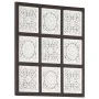 Panel de pared tallado a mano MDF marrón y blanco 60x60x1,5 cm von , Wandverkleidung - Ref: Foro24-321654, Preis: 37,97 €, Ra...