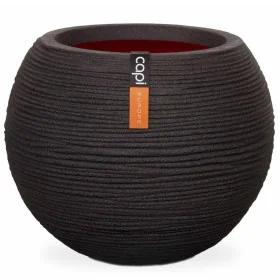 Capi Jarrón Nature Rib redondo negro 40x32 cm KBLR270 by , Pots and planters - Ref: Foro24-424217, Price: 66,90 €, Discount: %