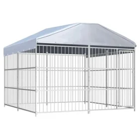 Perrera de exterior con techo 300x300 cm de , Casetas y cercados para perros - Ref: Foro24-144625, Precio: 813,48 €, Descuent...