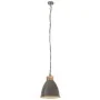 Lámpara colgante industrial hierro gris y madera 35 cm E27 by , Lamps - Ref: Foro24-320887, Price: 57,54 €, Discount: %
