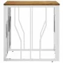 Mesa de centro acero inoxidable y madera maciza acacia plateada von , Couchtisch - Ref: Foro24-350047, Preis: 73,24 €, Rabatt: %