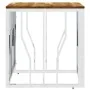 Mesa de centro acero inoxidable y madera maciza acacia plateada von , Couchtisch - Ref: Foro24-350047, Preis: 73,24 €, Rabatt: %