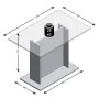 FMD Mesa de comedor gris hormigón 110 cm de , Mesas de cocina y de comedor - Ref: Foro24-428697, Precio: 150,46 €, Descuento: %