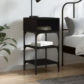 Mesita de noche madera de ingeniería negro 35x34,5x70 cm by , Nightstands - Ref: Foro24-825883, Price: 39,48 €, Discount: %