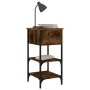 Mesitas noche 2 uds madera ingeniería roble ahumado 34x36x70 cm by , Nightstands - Ref: Foro24-825978, Price: 78,80 €, Discou...