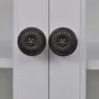 Armario de cocina de pared de madera y puerta de vidrio blanco de , Armarios de cocina - Ref: Foro24-241374, Precio: 169,57 €...