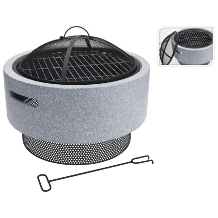 ProGarden Brasero con parrilla redondo gris claro 52x18,5 cm de , Chimeneas - Ref: Foro24-436227, Precio: 132,23 €, Descuento: %