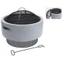 ProGarden Brasero con parrilla redondo gris claro 52x18,5 cm de , Chimeneas - Ref: Foro24-436227, Precio: 132,23 €, Descuento: %