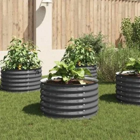 Arriate de acero galvanizado gris 80x80x44 cm de , Maceteros y jardineras - Ref: Foro24-45530, Precio: 91,33 €, Descuento: %