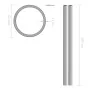 Tubos de acero inoxidable redondos 2 unidades V2A 2 m Ø42x1,8mm de , Molduras - Ref: Foro24-143192, Precio: 216,86 €, Descuen...