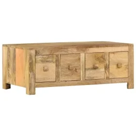 Mesa de centro con 4 cajones madera maciza de mango 90x50x35 cm de , Mesas de centro - Ref: Foro24-285827, Precio: 218,62 €, ...