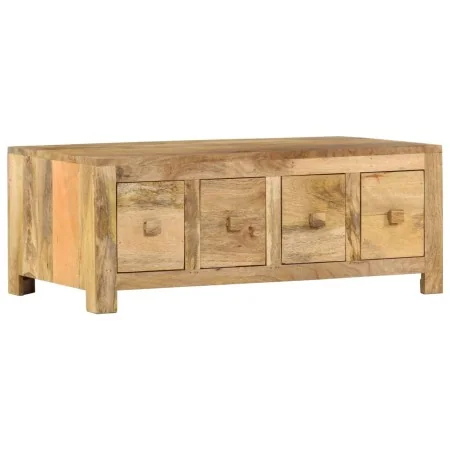 Mesa de centro con 4 cajones madera maciza de mango 90x50x35 cm by , Coffee table - Ref: Foro24-285827, Price: 218,62 €, Disc...