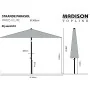 Madison Sombrilla Paros II Luxe gris 300 cm de , Sombrillas - Ref: Foro24-434706, Precio: 132,35 €, Descuento: %
